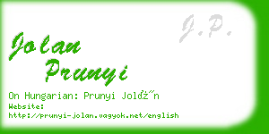 jolan prunyi business card